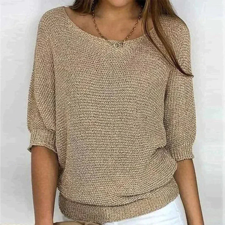 Gemütlicher schicker Strickpullover für den Alltag