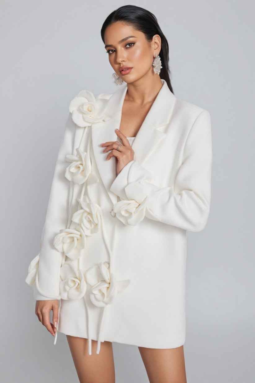 Blumiger Reversmaßgeschneiderter Blazer