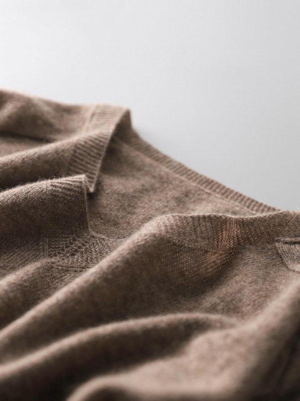 Luxuriöser weicher Kaschmir-Pullover mit V-Ausschnitt für Damen