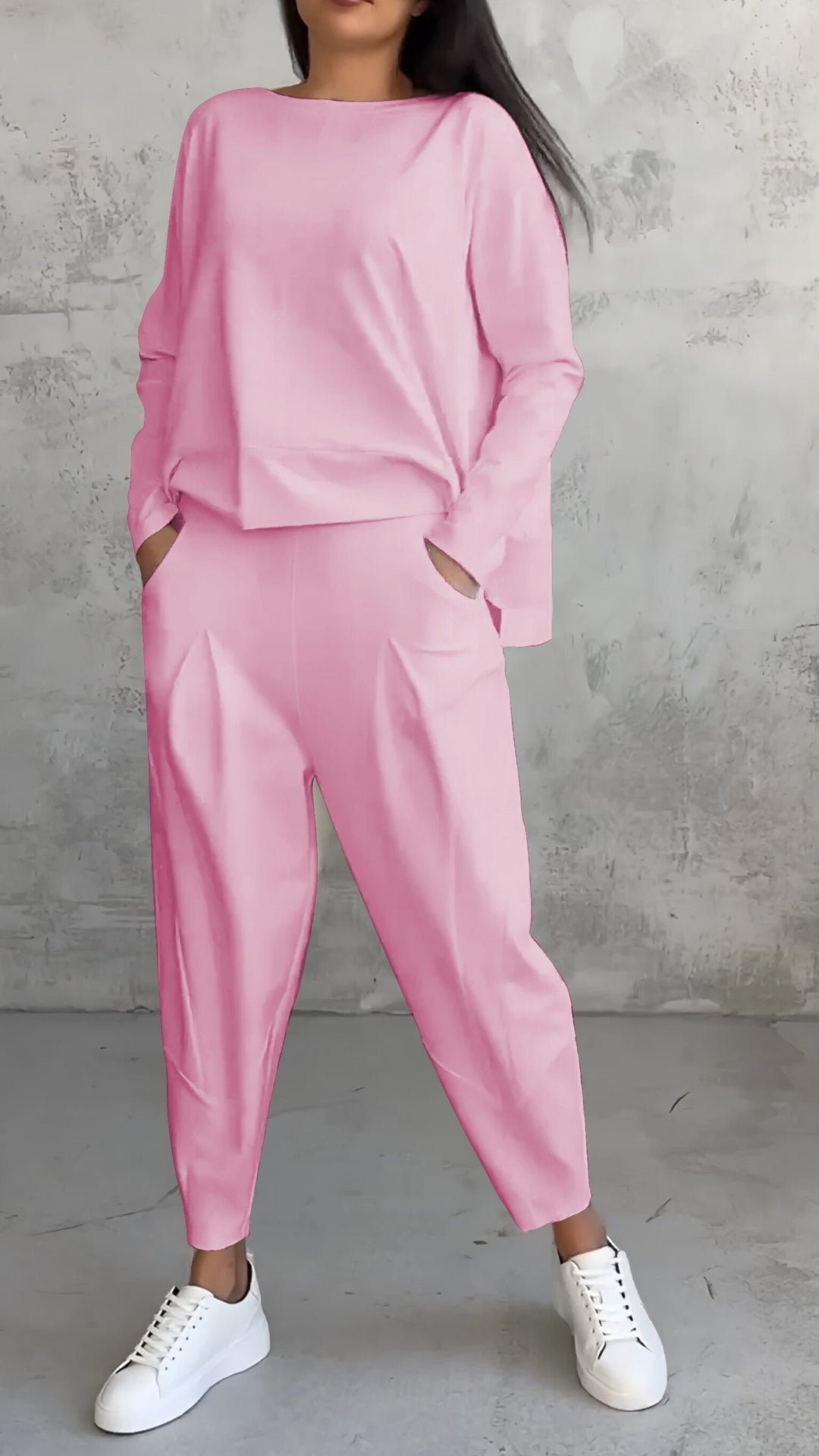 Gemütliches Strick-Zweiteiler-Loungewear-Set