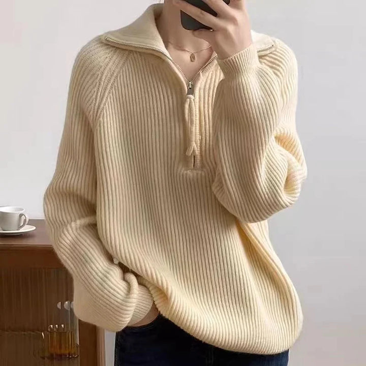Damen-Polopullover aus Strick als vielseitiges Outfit-Basic