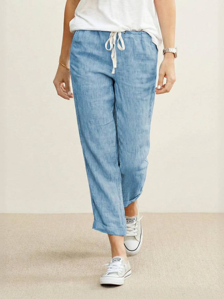 Damen-Kordelzughose passend für Freizeit und entspannte Looks