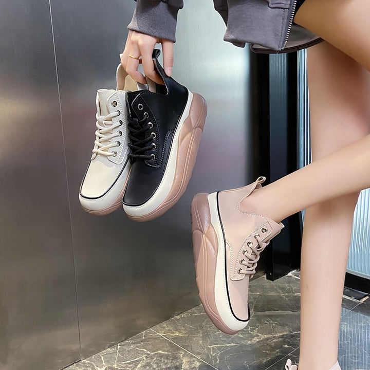 Damen High-Top Martin Stiefel mit klobiger Sohle