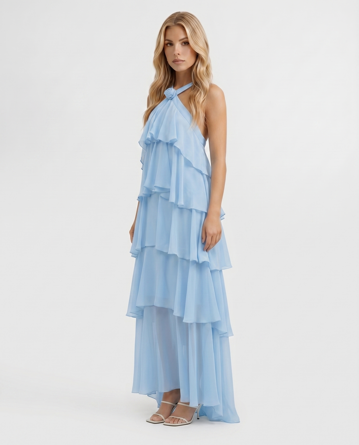Damen ärmelloses Felicia Maxikleid mit Blumendruck