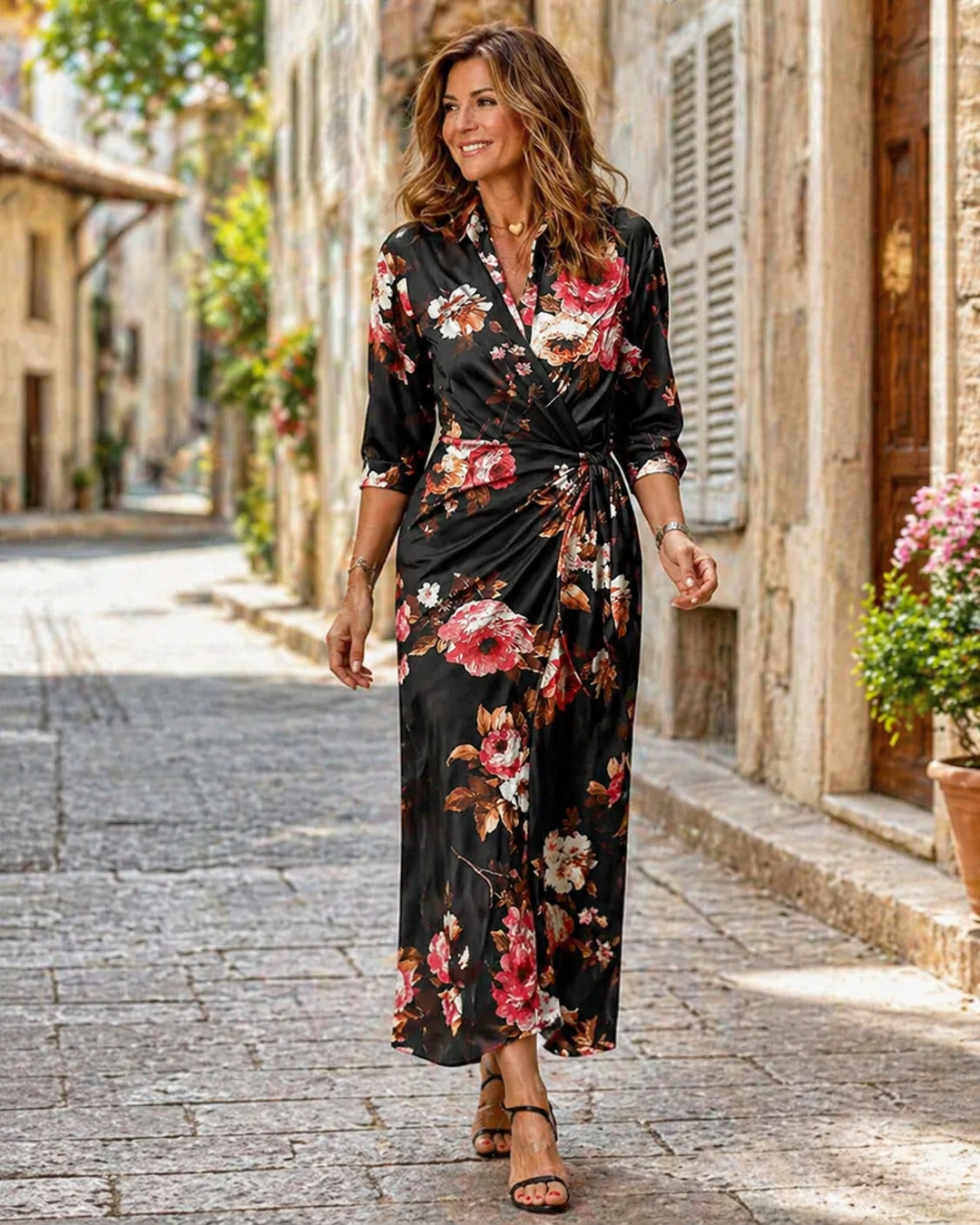 Maxikleid mit Blumenmuster für Damen