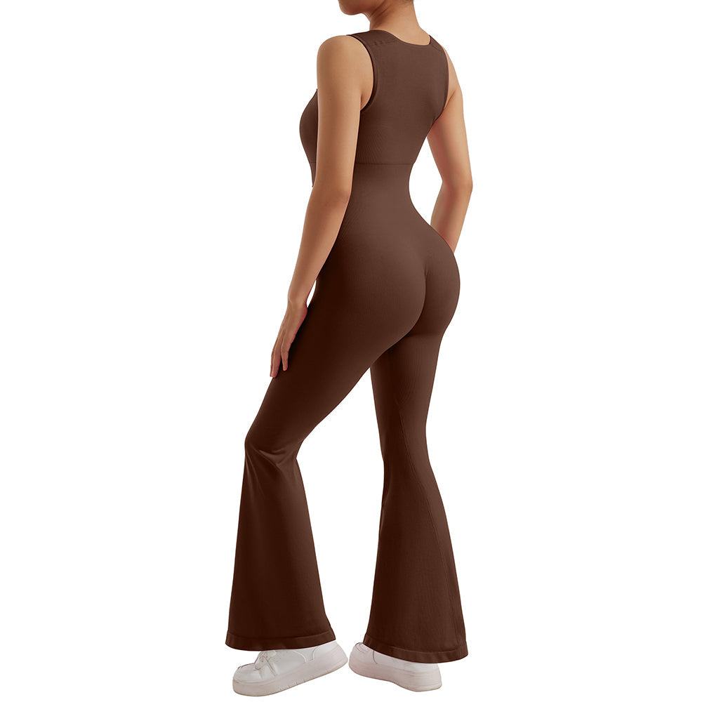 Ärmelloser figurbetonter Stretch-Jumpsuit