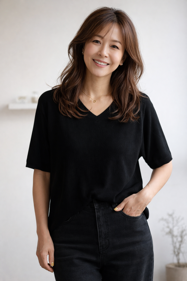 Damen Klassisches Langarmshirt