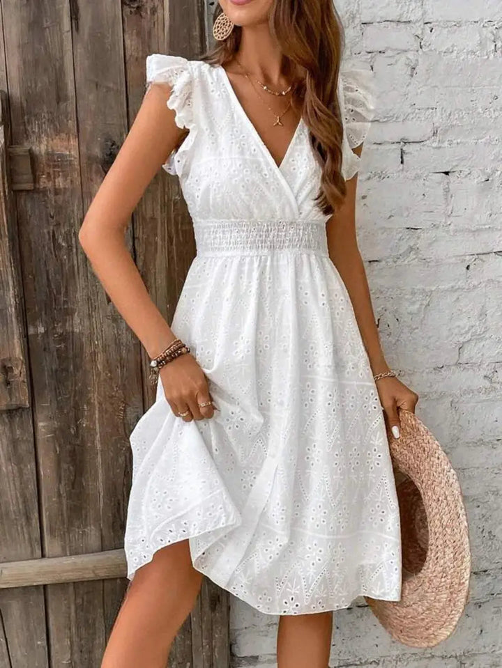 Kleid mit Flatterärmeln