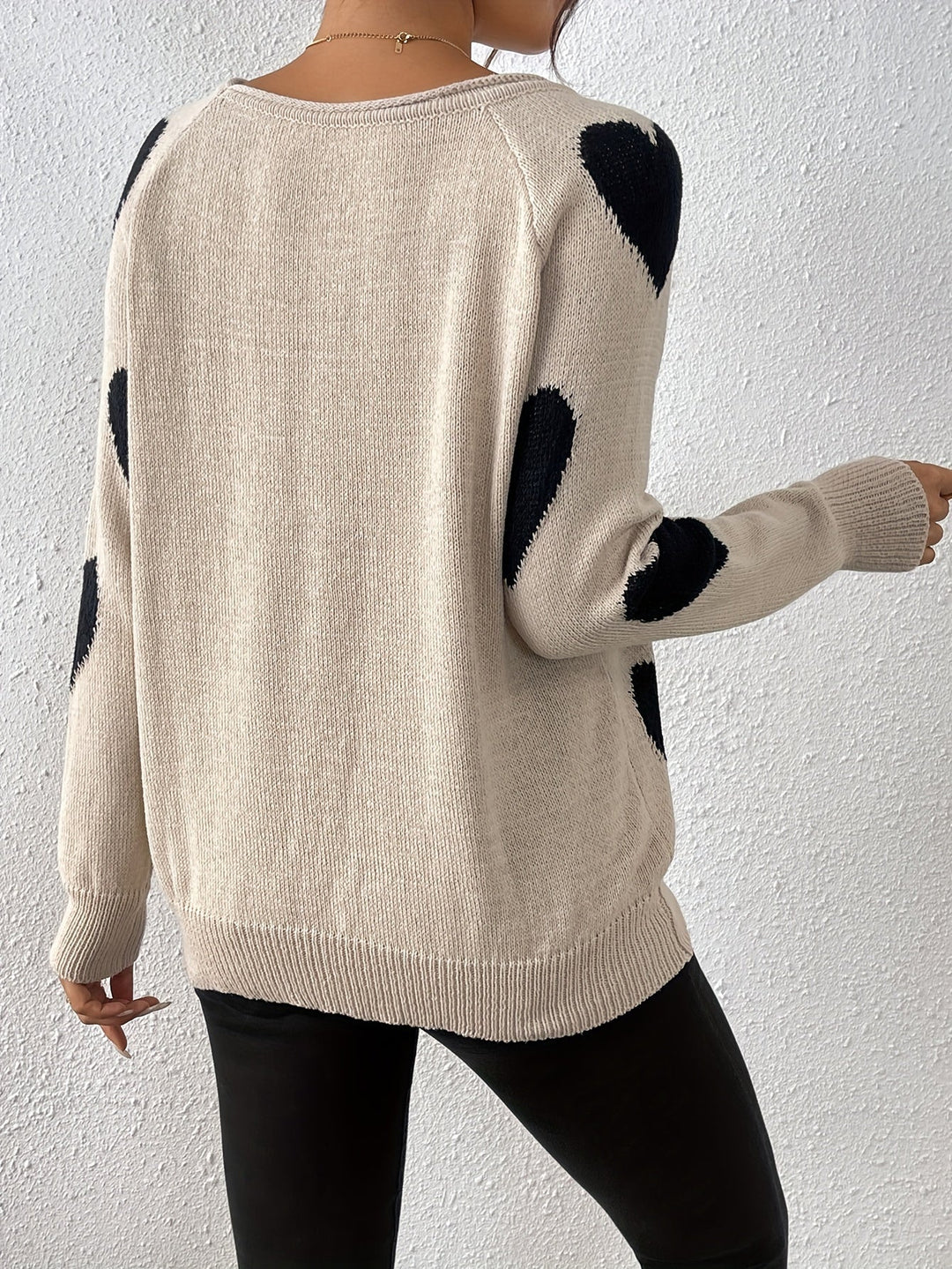 Gemütlicher Pullover mit Herzmuster für romantischen Winterstil