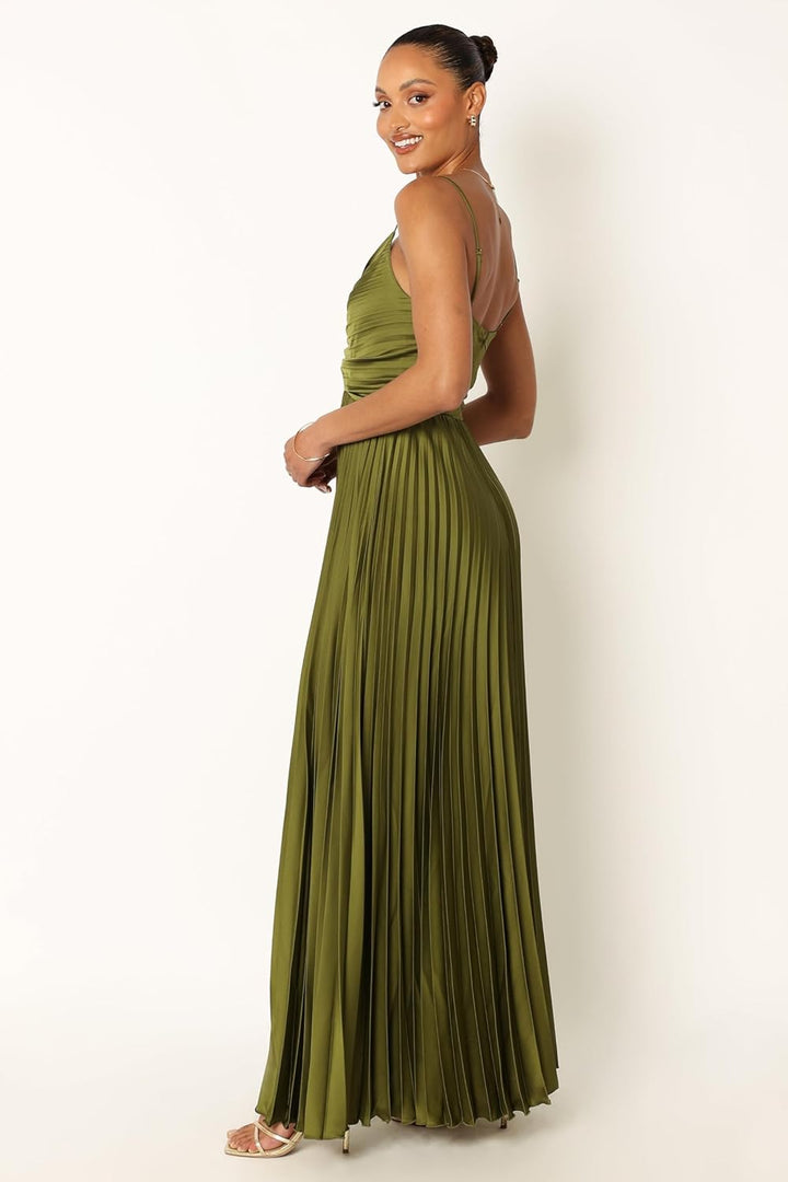 Elegantes plissiertes Midikleid für Hochzeiten und besondere Anlässe