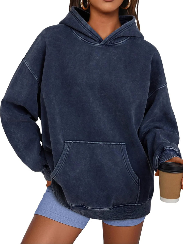 Übergroßer Pullover mit Acid-Wash-Effekt