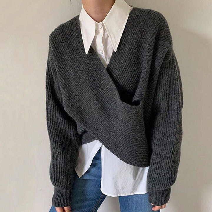 Damenpullover Mit Strukturierter Strickoptik