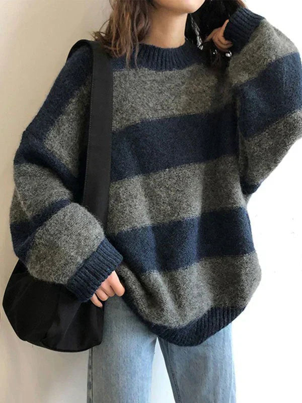 Gemütlicher Eleganter Oversize Strickpullover für Damen
