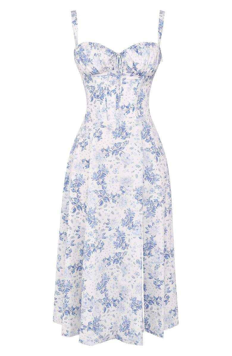 Florales Bustier-Bauchformer Bodycon-Kleid
