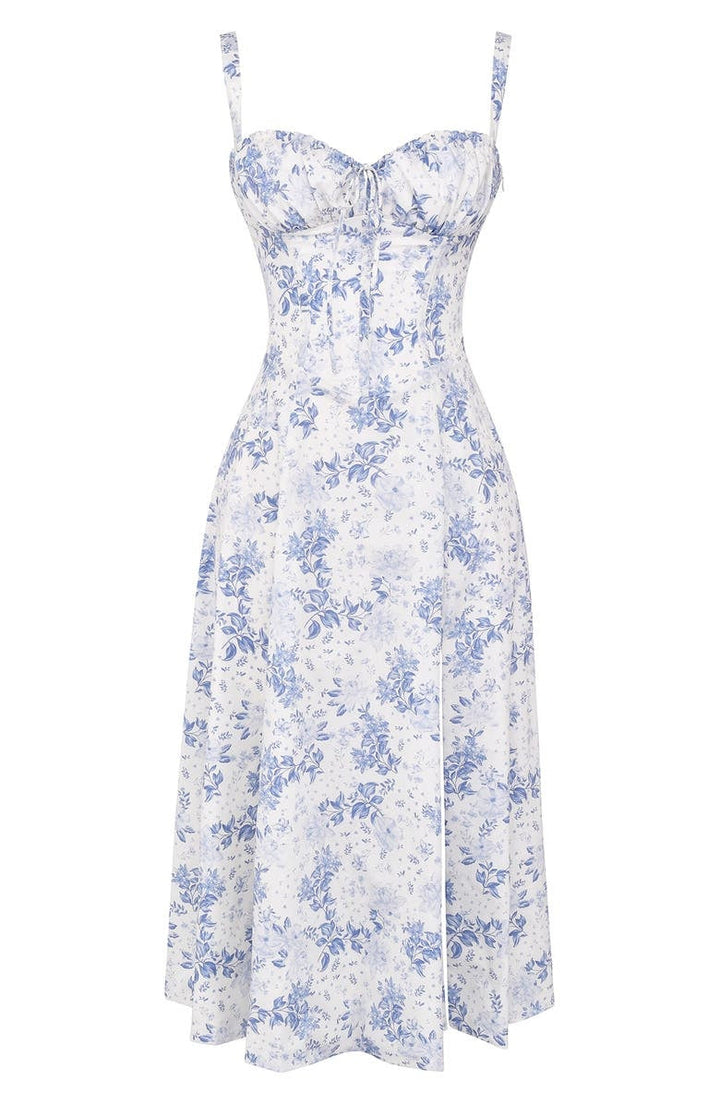 Florales Bustier-Bauchformer Bodycon-Kleid