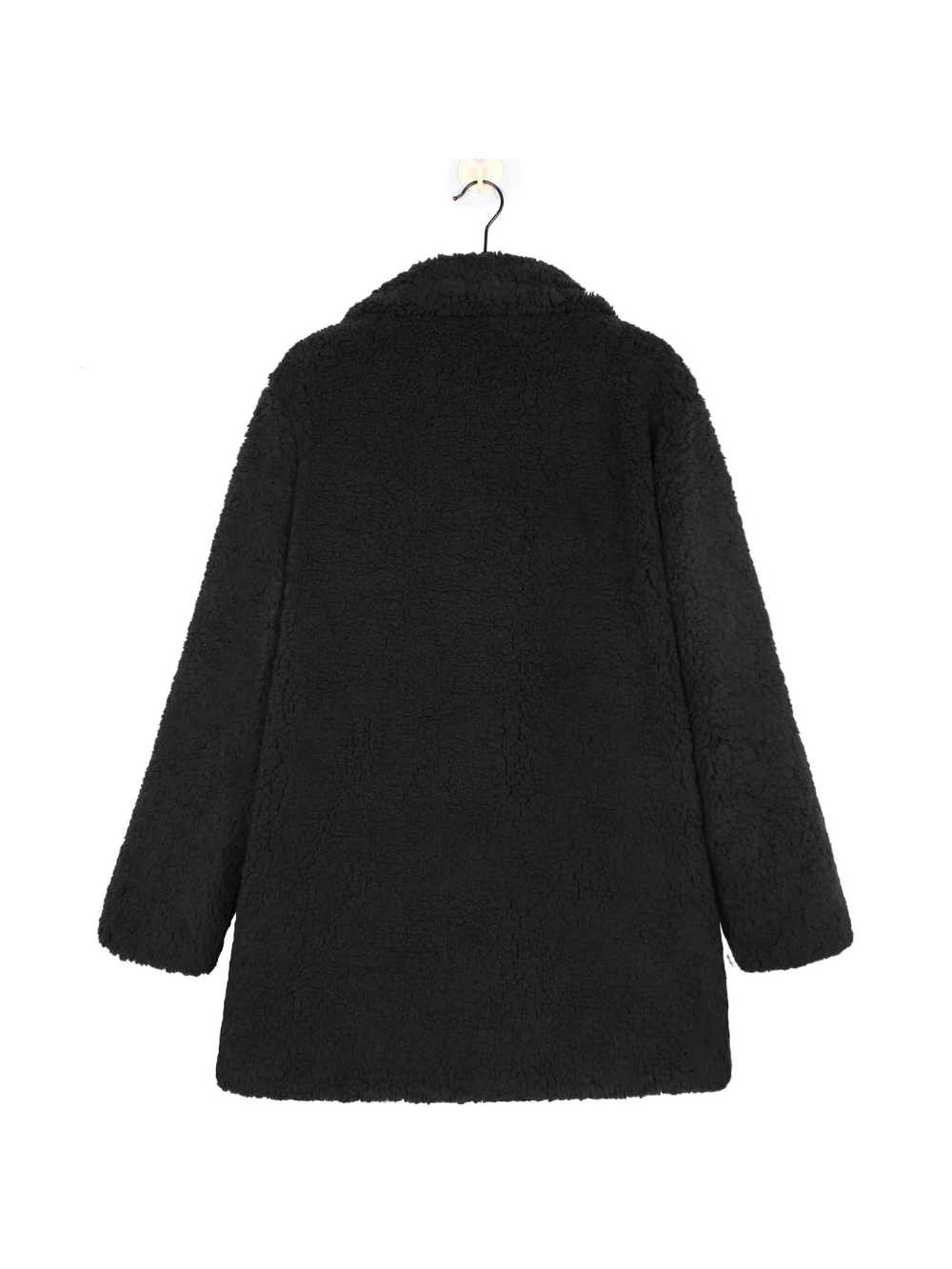 Gemütlicher Teddy-Plüsch Kurzmantel mit Reverskragen für Damen