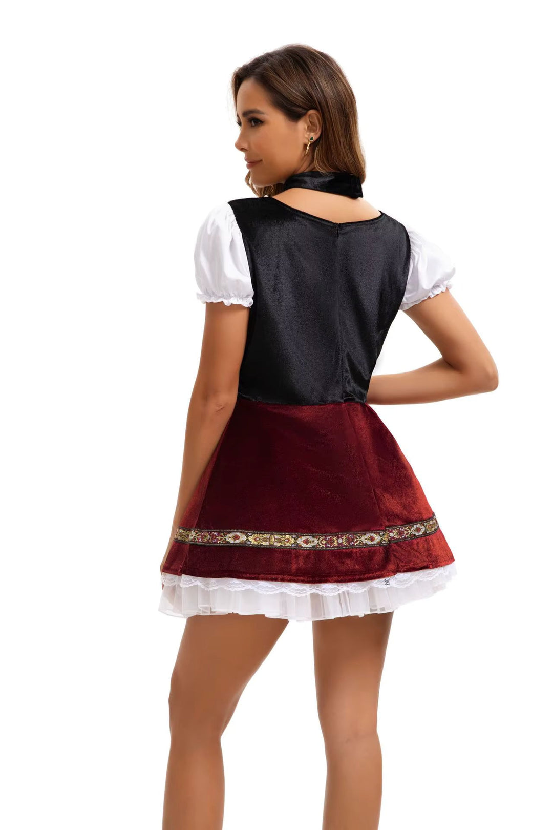 Elegantes Dirndlkleid für das Oktoberfest in der Vorderansicht