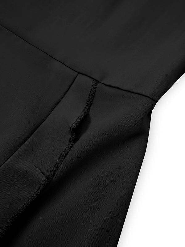 Verspieltes Rüschen-Minikleid mit gebundenem Taillenband und ausgestellten Ärmeln