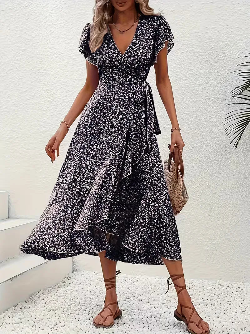 Florales Wickelkleid