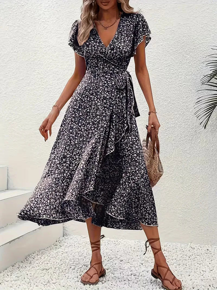 Florales Wickelkleid