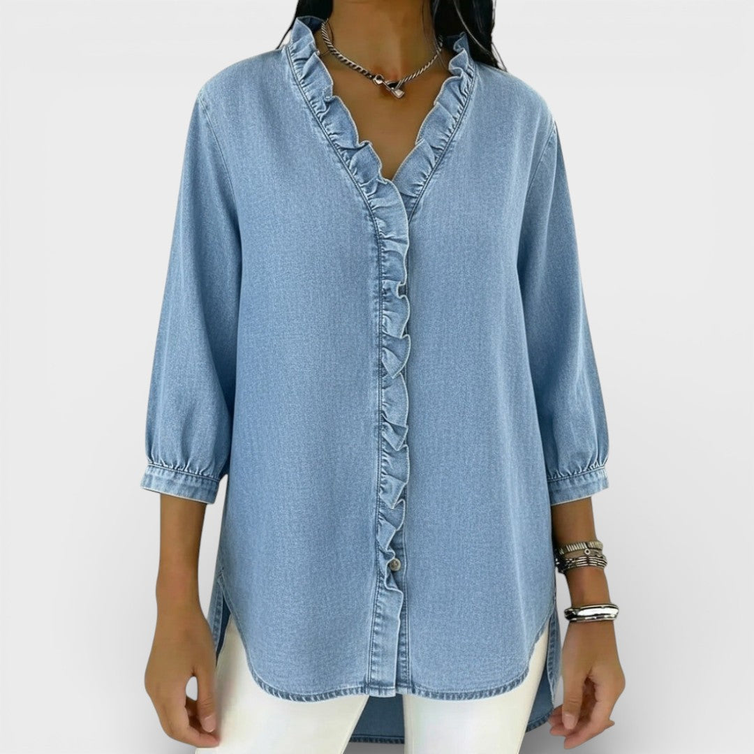 Elegante Bluse mit Rüschen für Damen