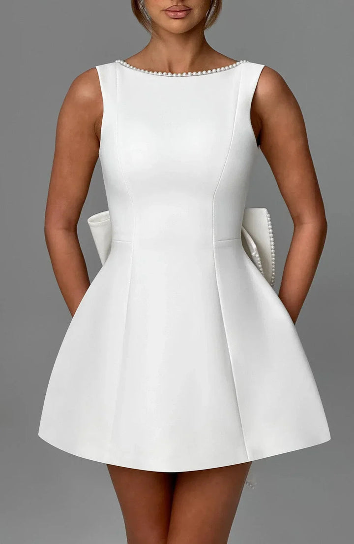 Cocktailkleid für Damen mit Schleifenrücken