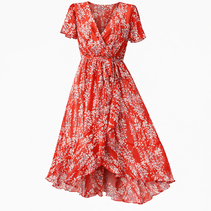 Geblümtes Midikleid für Damen