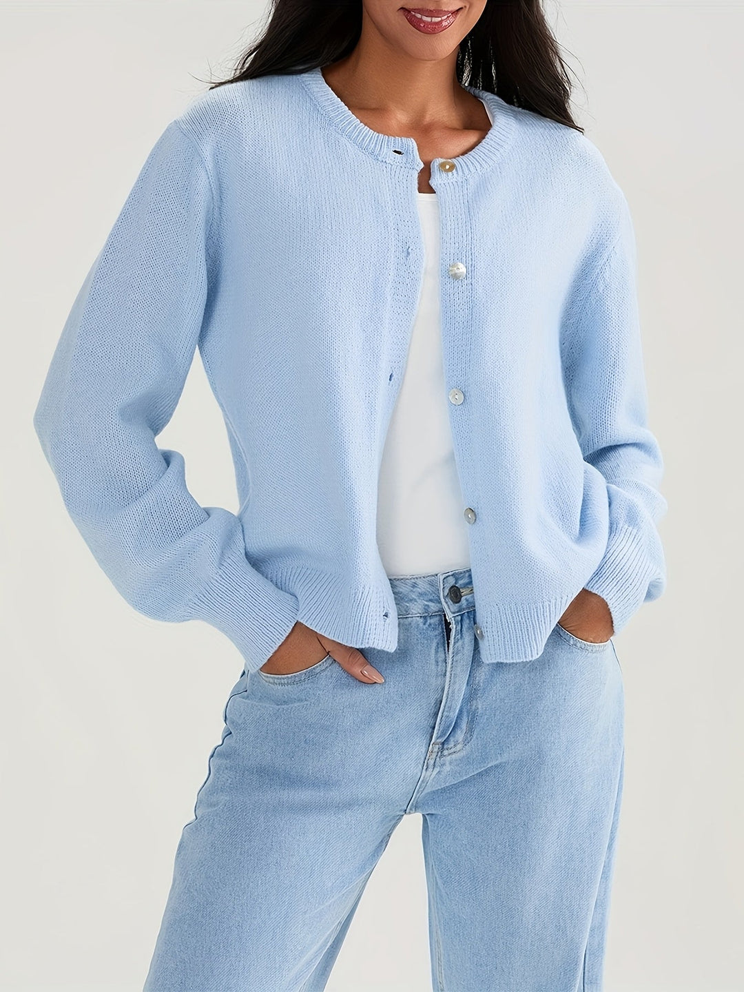 Weicher Kaschmir-Strickcardigan