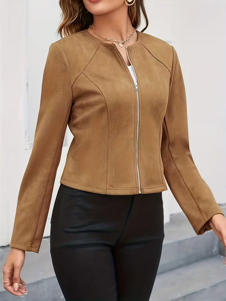 Damen-Wildlederjacke als stilvolle Übergangsjacke