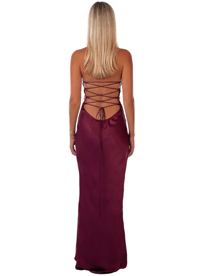 Elegantes langes Kleid in Jadegrün für Damen