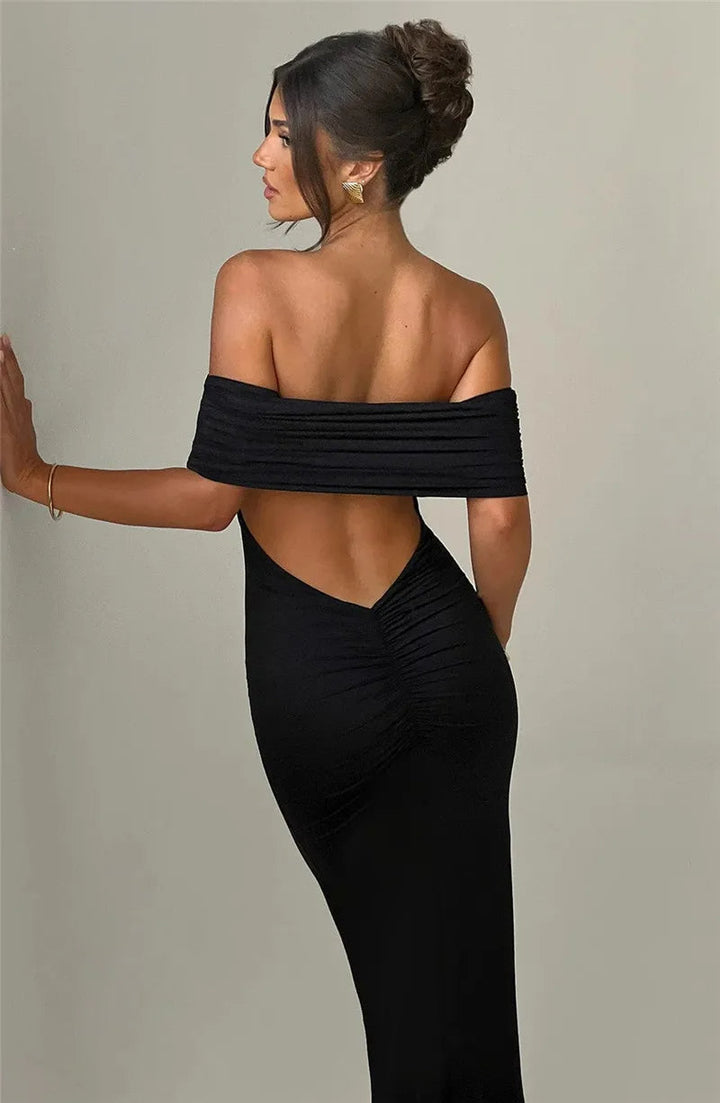 Sexy trägerloses, rückenfreies Maxikleid für Damen