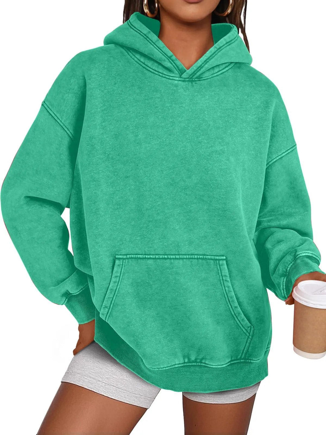 Übergroßer Pullover mit Acid-Wash-Effekt