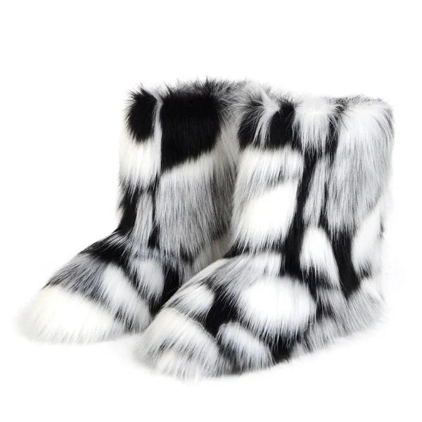 Gefrostete Fluffy Y2K Retro-Stiefel