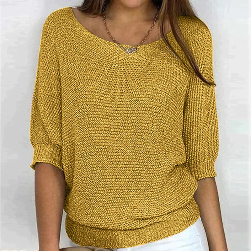 Gemütlicher schicker Strickpullover für den Alltag