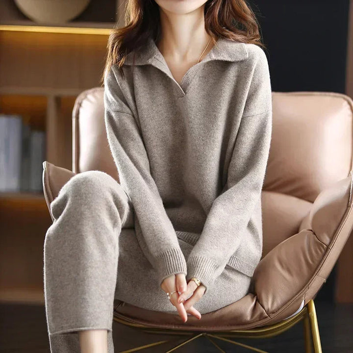 Women's Two-Piece Set With Collar For Travel