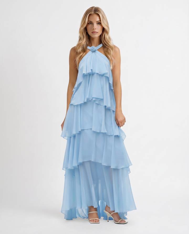 Damen ärmelloses Felicia Maxikleid mit Blumendruck
