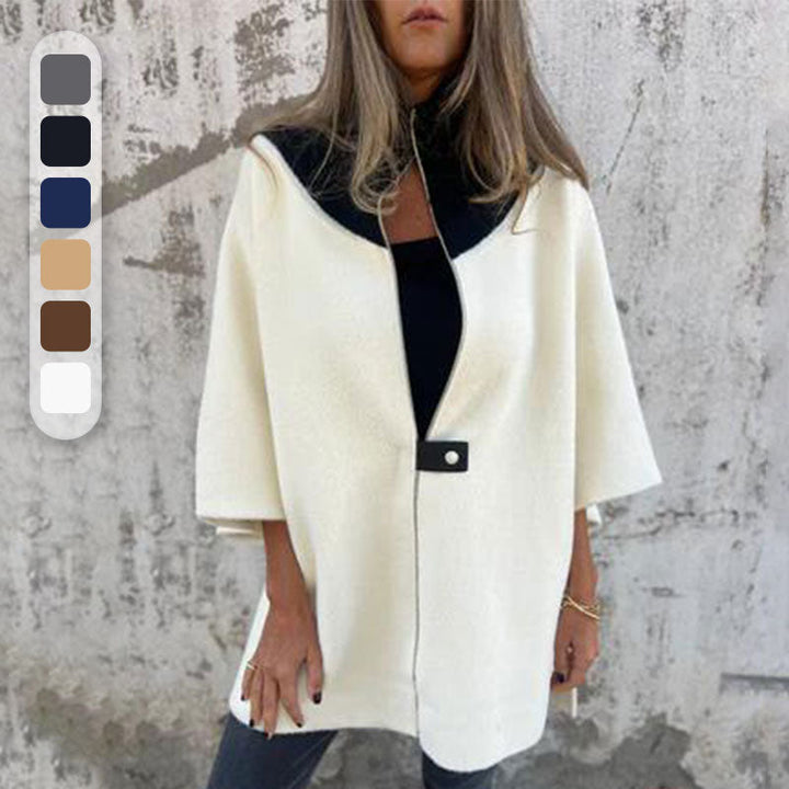 Schicke Bicolor-Langjacke für elegante Lagenlooks