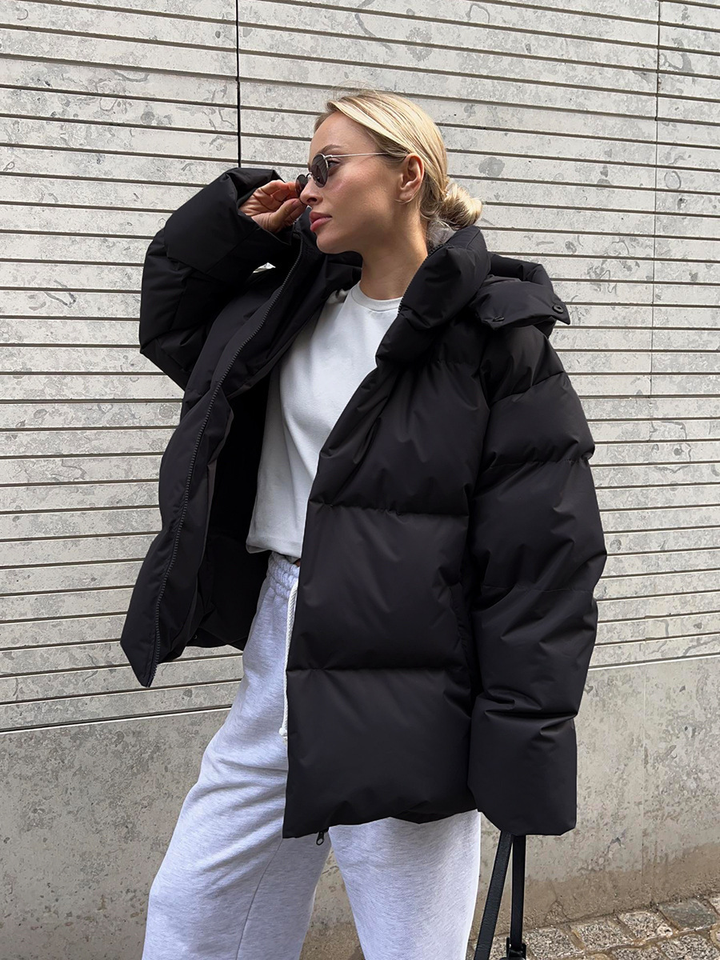 Elegant, simple down jacket for winter style 