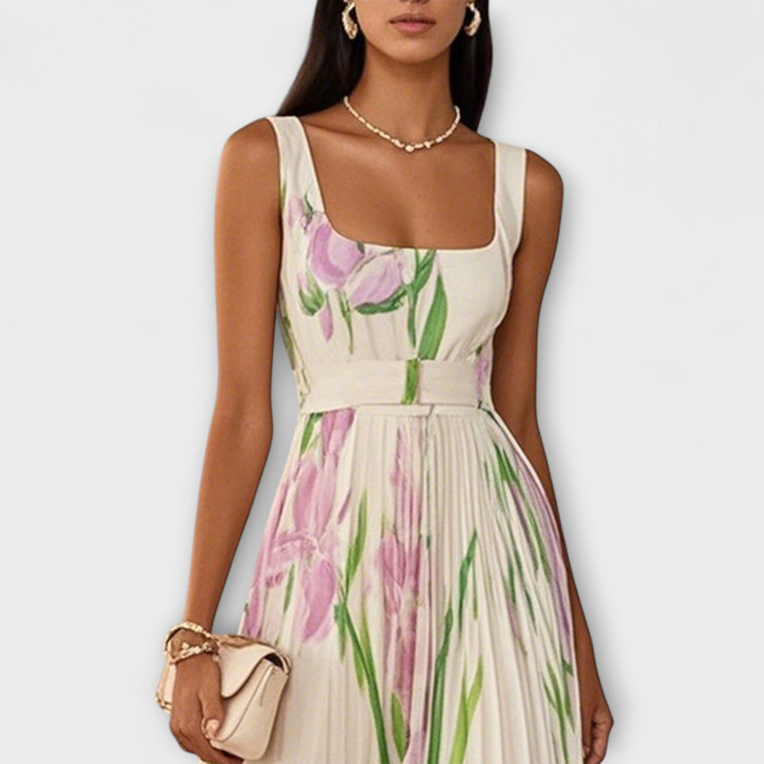 Fließendes Chiffon-Maxikleid für Damen