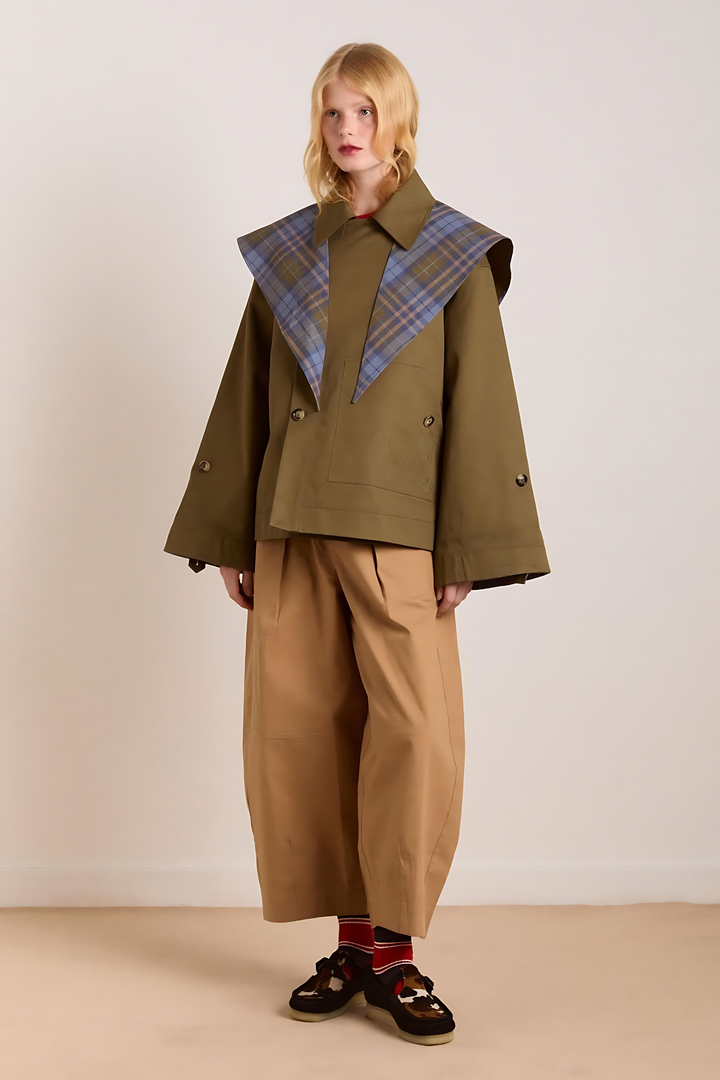 Wendbarer Crop-Trenchcoat – Schicker Lagenlook