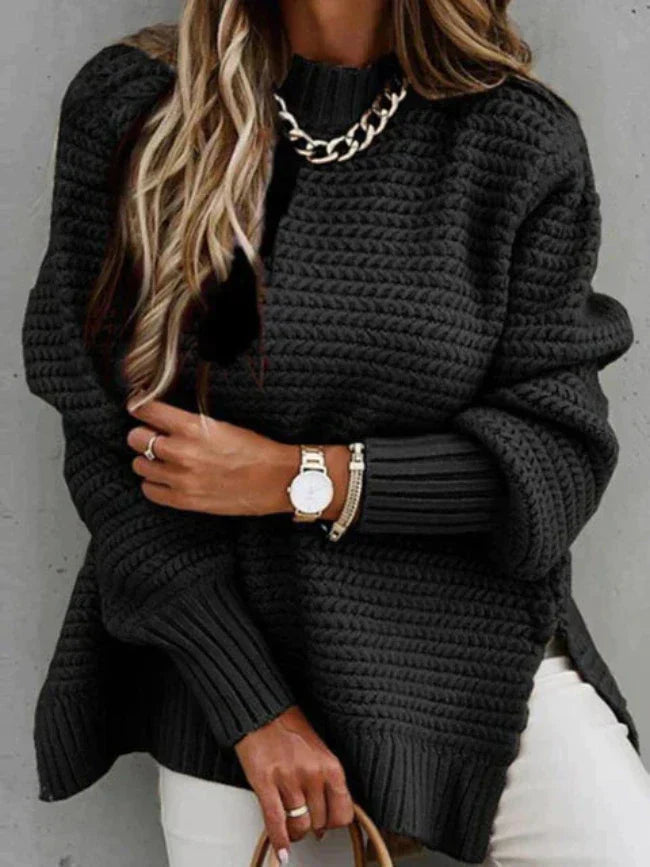 Cozy knit sweater with an elegant fit 