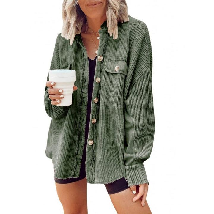 Damen Overshirt Mit Reverskragen Und Asymmetrischem Saum