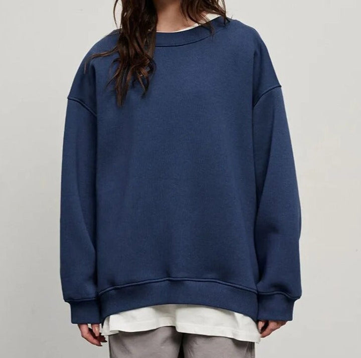 Gemütlicher Übergroßer Strickpullover für Lässiges Schichten