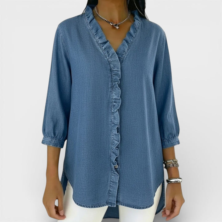 Elegante Bluse mit Rüschen für Damen