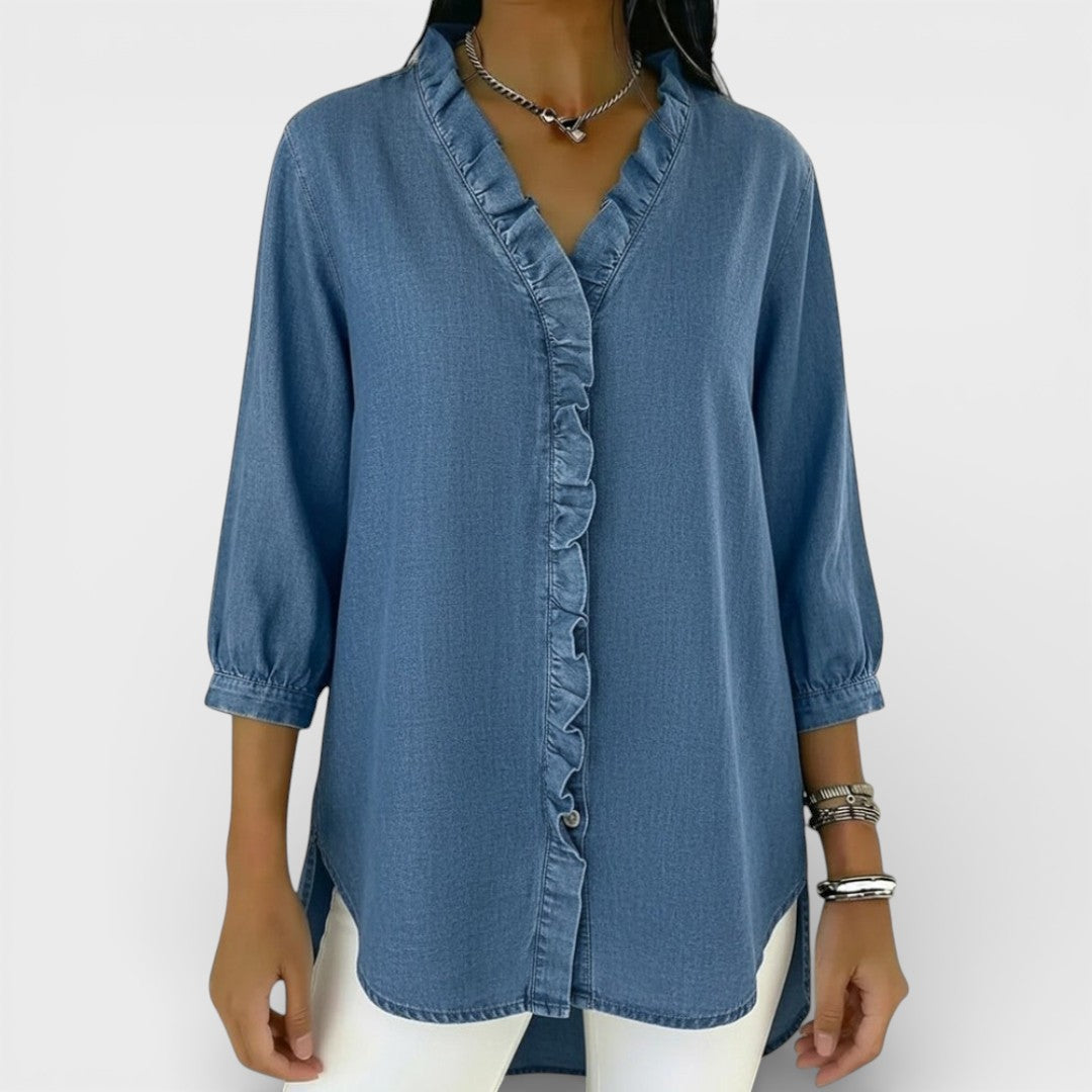 Elegante Bluse mit Rüschen für Damen