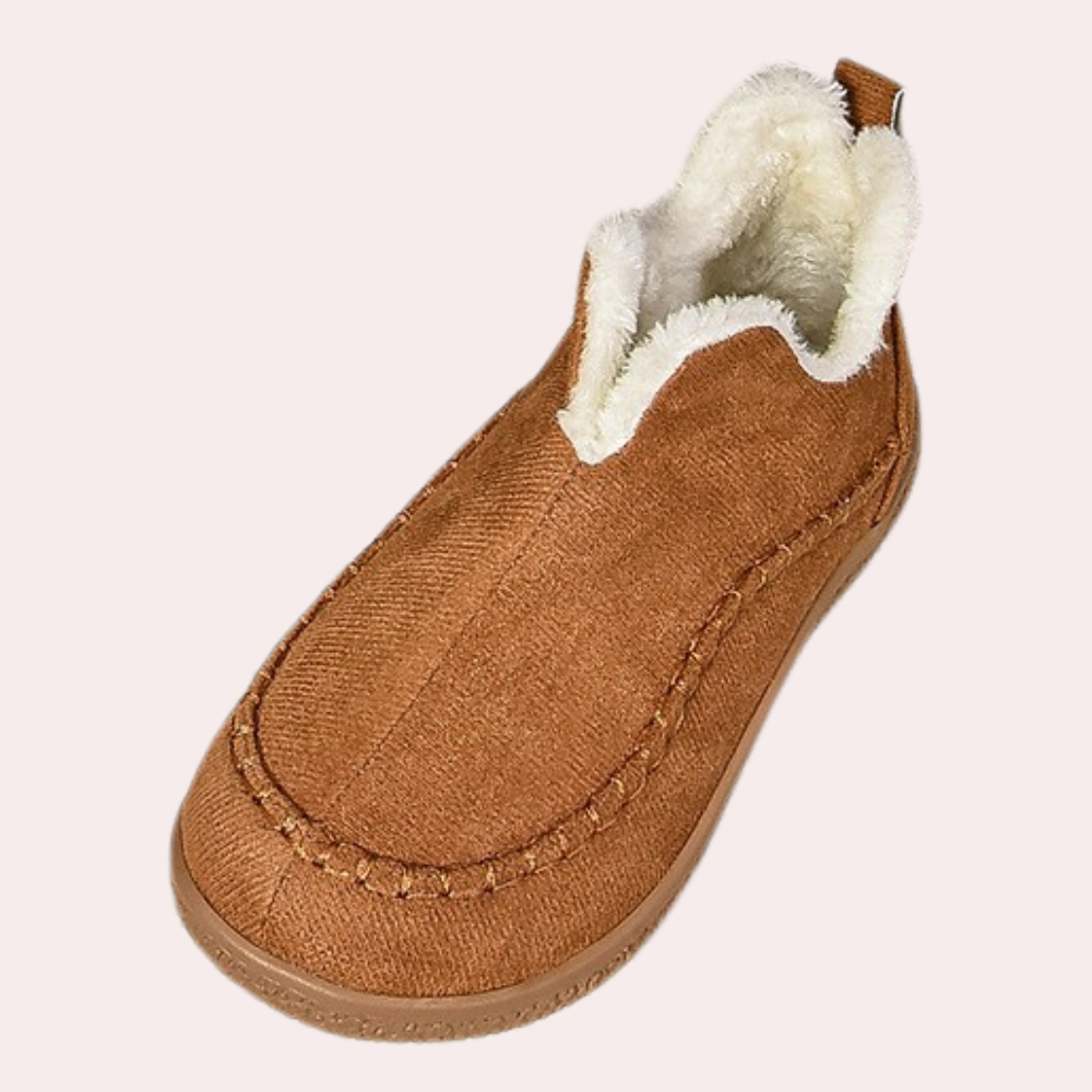 Gemütliche gefütterte Winterstiefel für Damen mit rutschfesten Sohlen