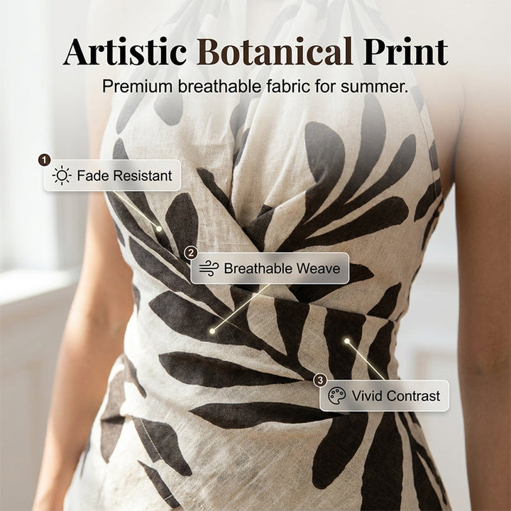 Damen Tanktop mit Print und Kreuzträgern in schräger Ansicht