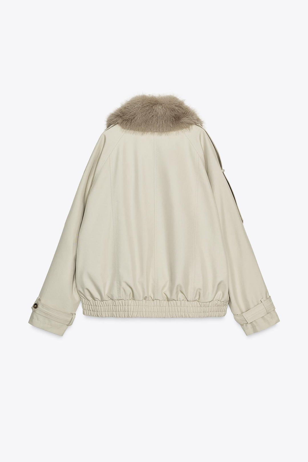 Stylish faux fur trench coat 