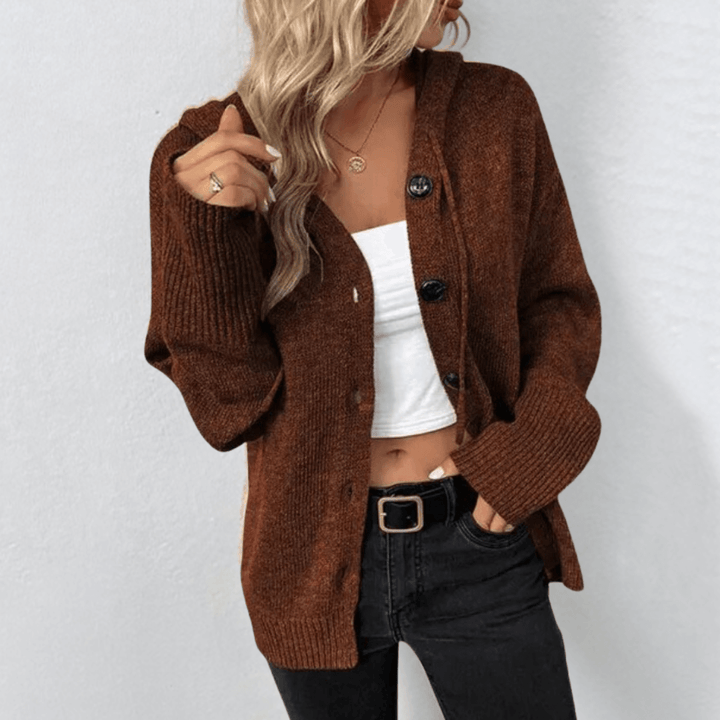Gemütlicher Strick-Cardigan mit Knöpfen für Damen