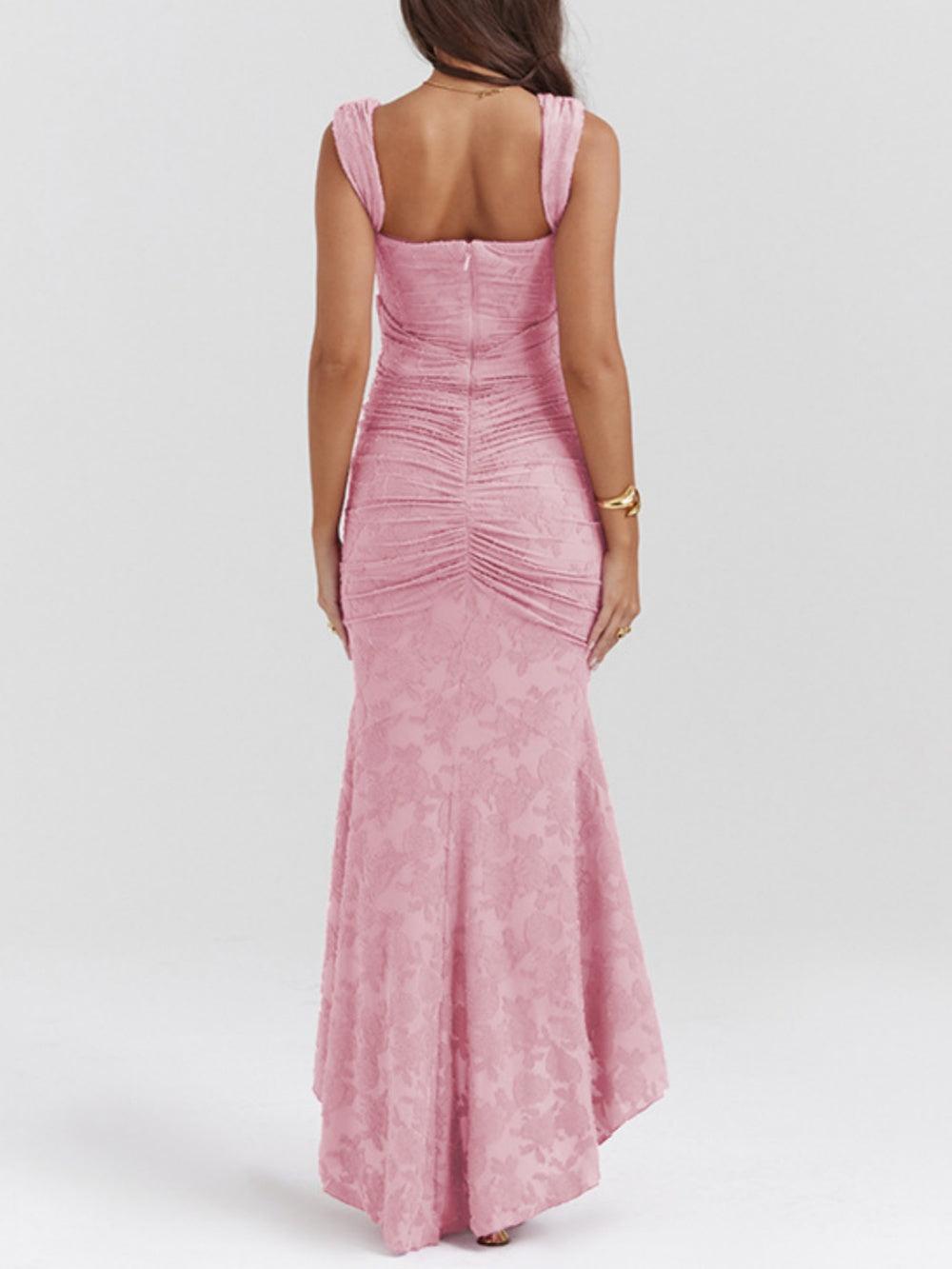 Blaues Glockenblumen-Maxikleid